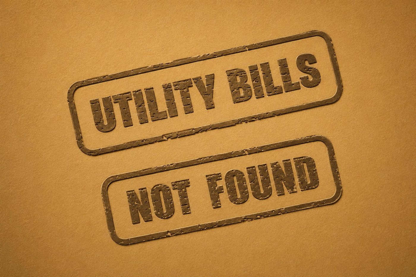 Utility bills not found