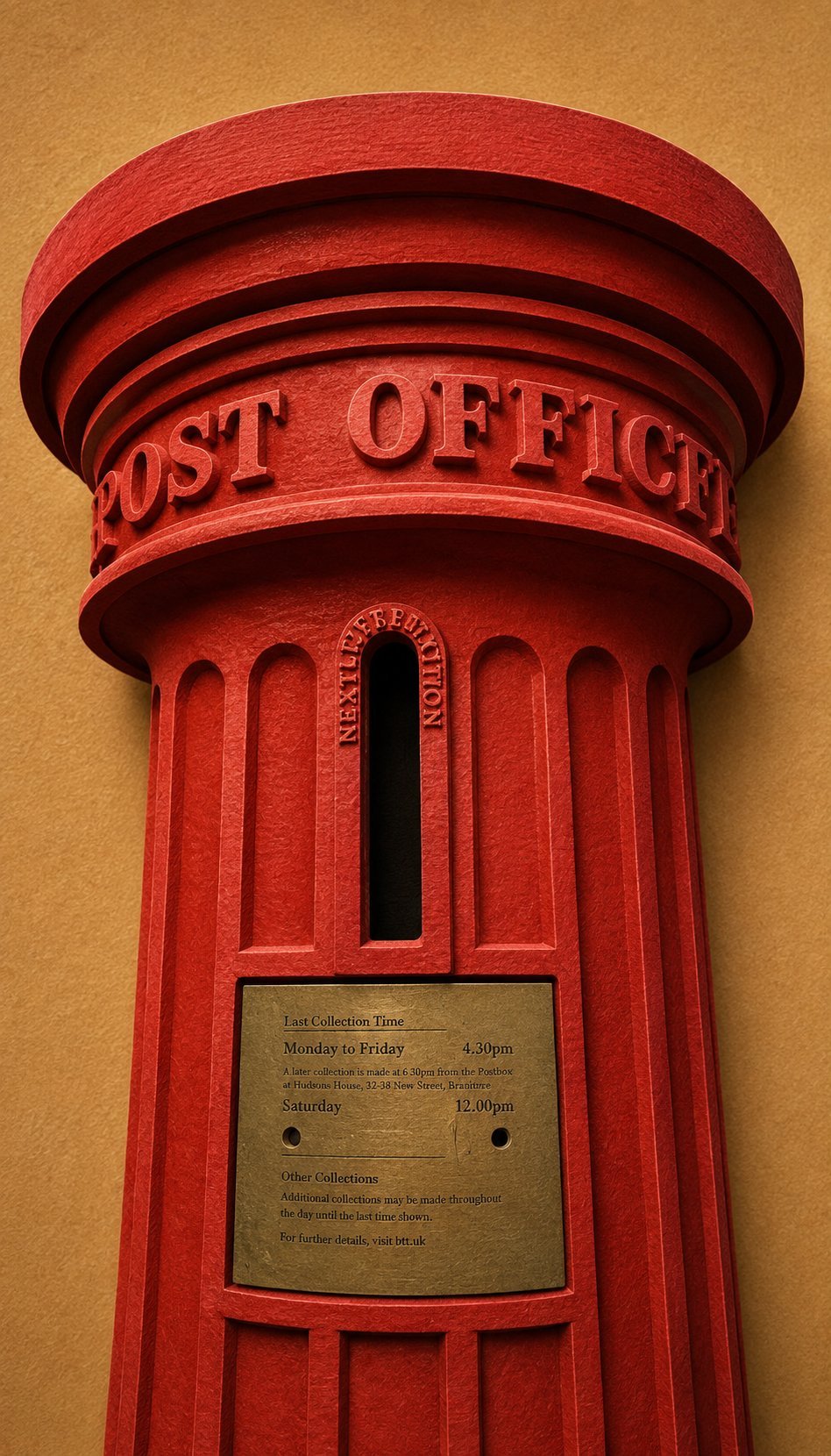 Empty UK postbox