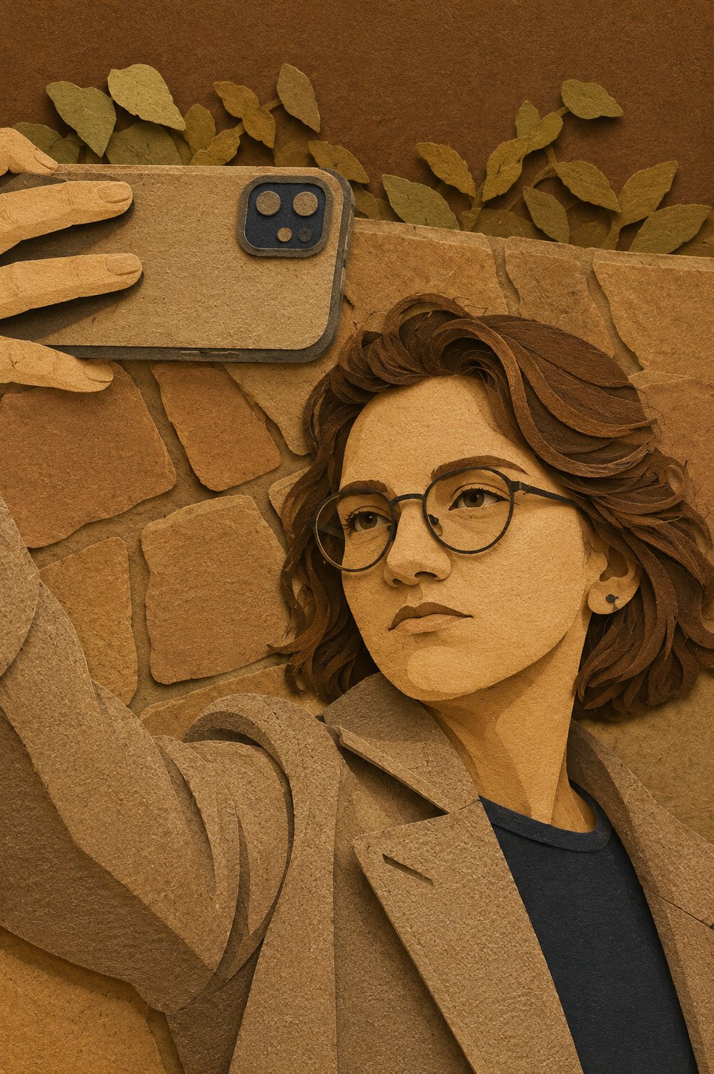 A client holding a phone at arm's length to take a verification selfie