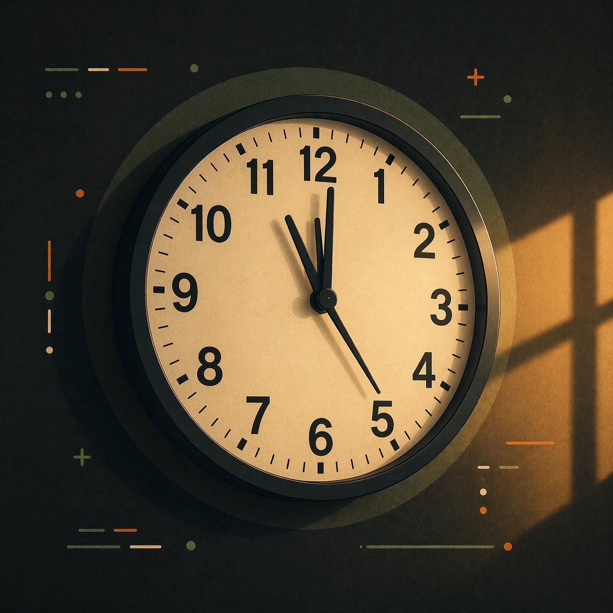 A clock on a dark wall - time lost chasing documents